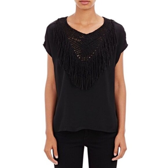 Ulla Johnson Uma Macrame Silk Top NWT - Picture 2 of 9